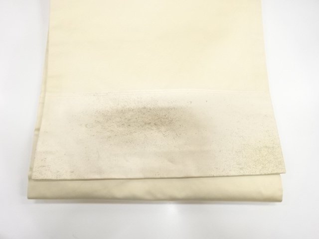  芒に蝶模様　刺繍　名古屋帯